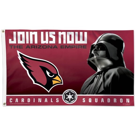 NFL Arizona Cardinals x Star Wars Darth Vader Flag Banner 3x5 Blue USA Made NEW - Picture 1 of 5